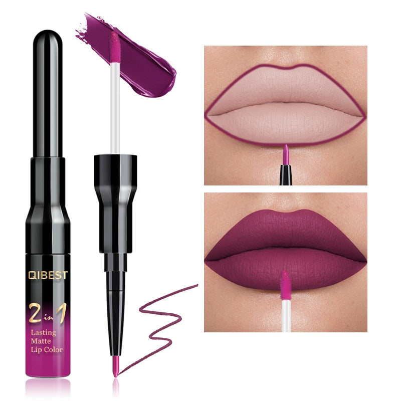 2 in 1 Double Head Liquid Matte Lipstick