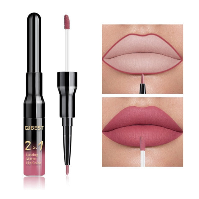 2 in 1 Double Head Liquid Matte Lipstick